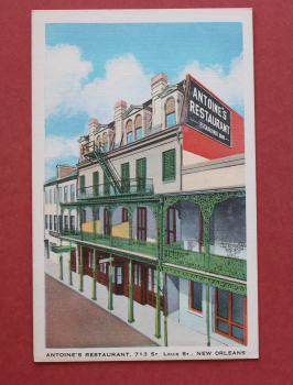 Postcard PC New Orleans Louisiana 1930-1950 Antoine Restaurant 713 Street St Louis Street USA US United States